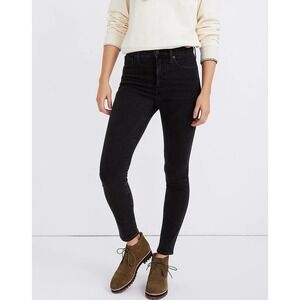 Madewell 10” High Rise Skinny Jeans in Starkey Black Wash Size 26 Zip Fly